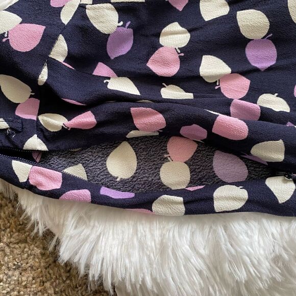 Talbots Wrap Around Side Button Midi Skirt New Leaf Print Lined Womens Size 8 - Picture 6 of 11